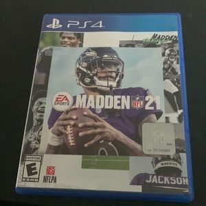 LAMAR JACKSON COVER Madden NFL 21 for PS4 LIKE NEW!